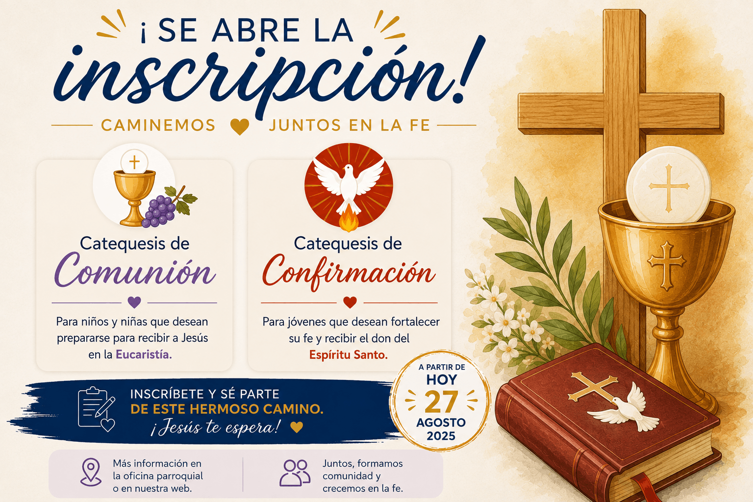 ¡Apunta a tu hijo a catequesis!