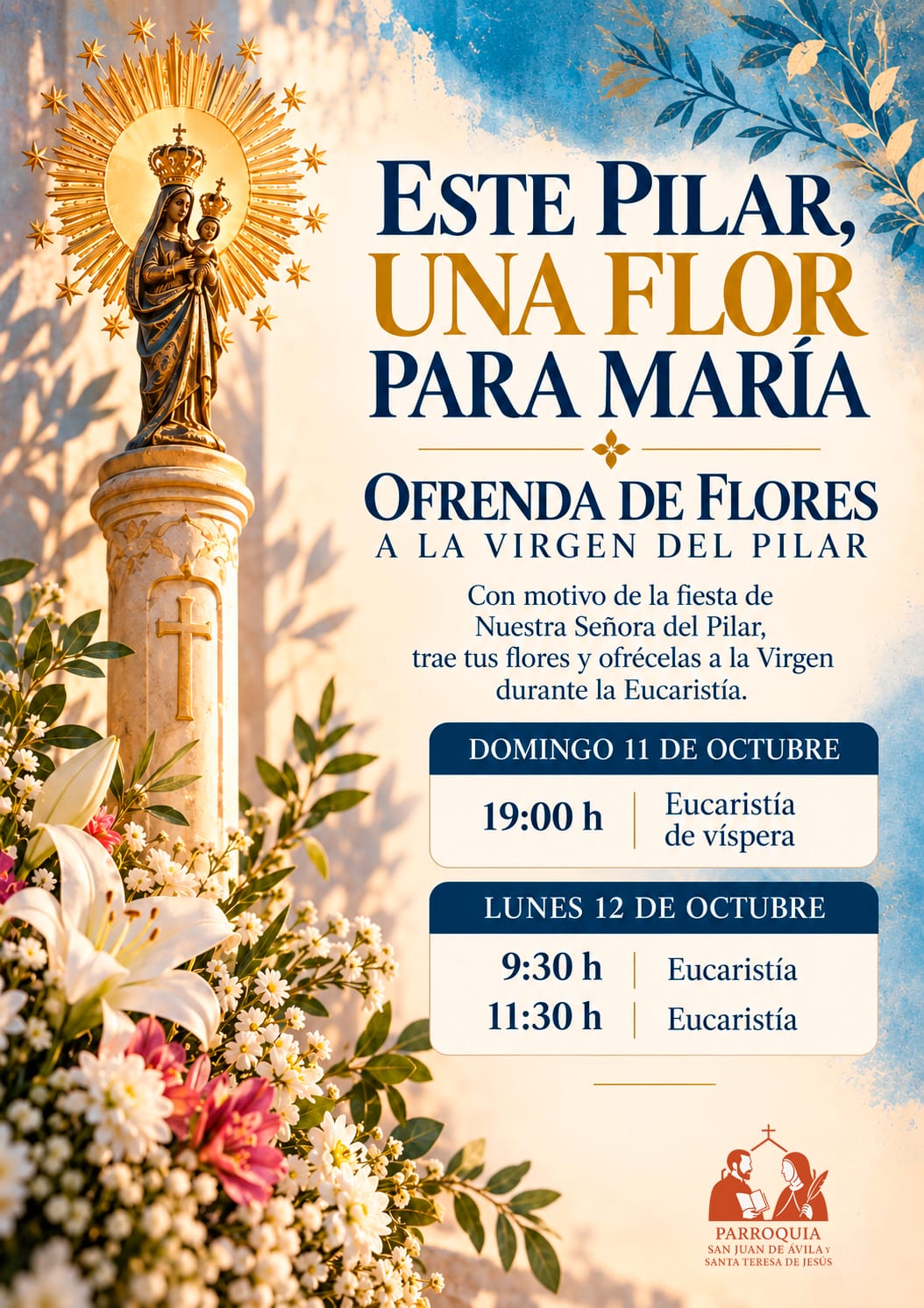 Este Pilar, una flor para María